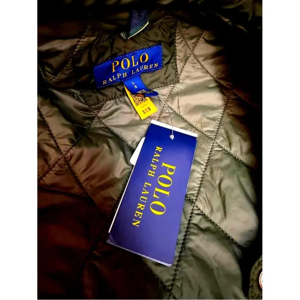 NWT! Polo Ralph Lauren Mens‎ Diamond Quilted Snap Button Field Barn Jacket XL